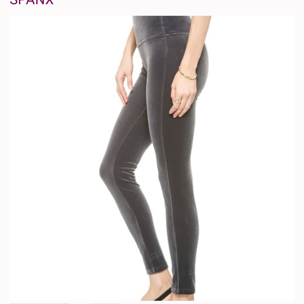 Spanx‎ Grey Soft Velvet Slimming Legging size L